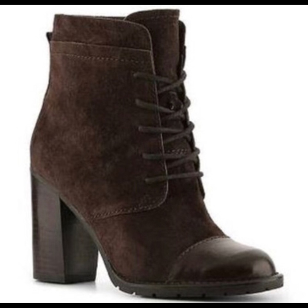 Franco Sarto Brown lace up booties